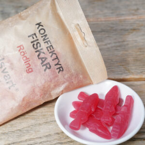 Bonbons framboise "Röding", Kolsvart