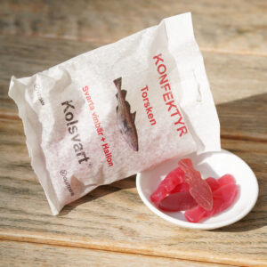 Bonbons cassis et framboise "Torsken", Kolsvart